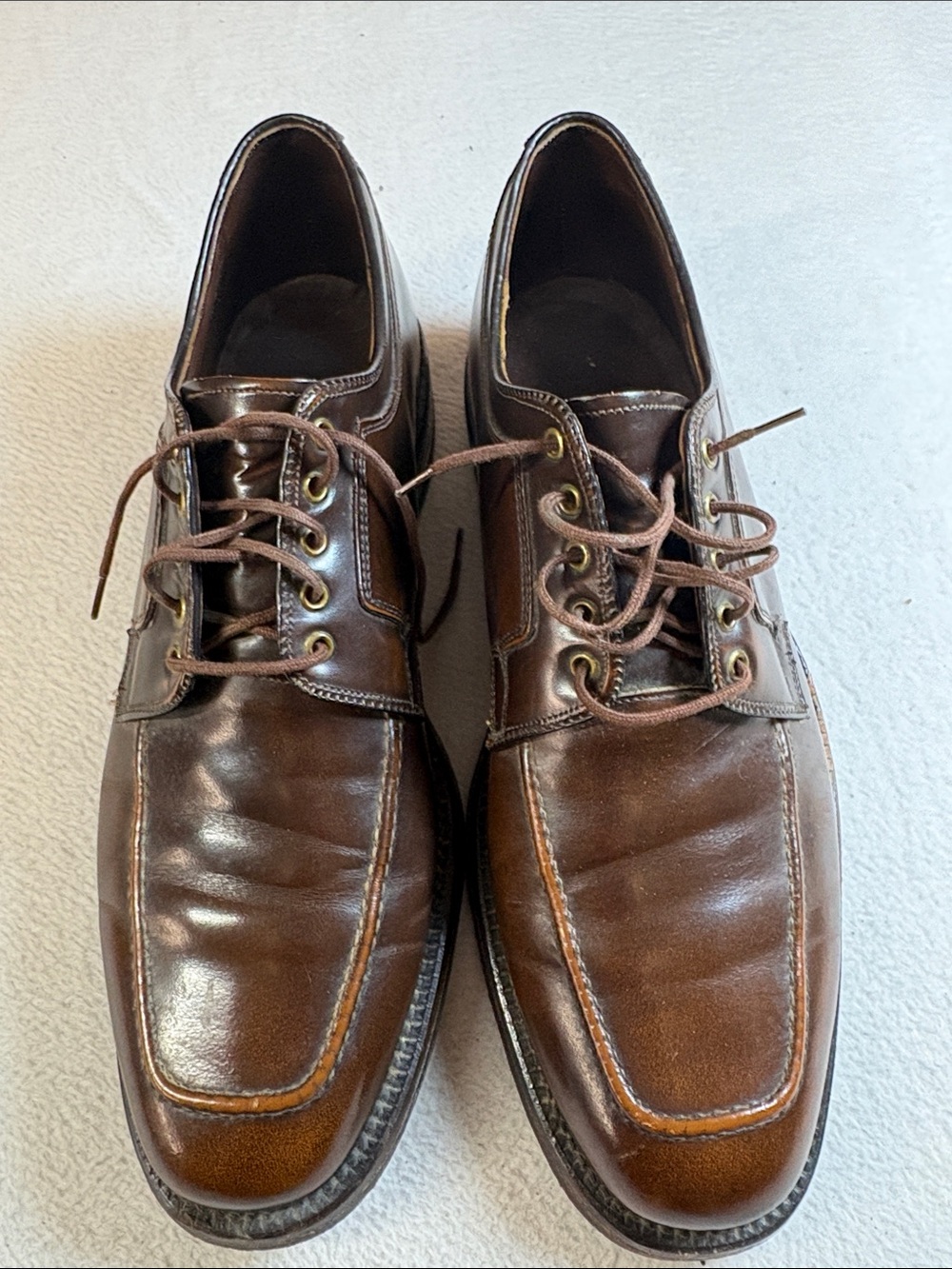 Johnston & Murphy Men's Dark Brown Leather Lace-Up Oxfords
